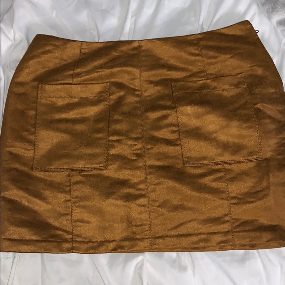 Faux Suede Skirt